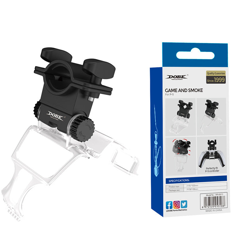 DOBE TP5-0573 Adjustable Game Smoke Pipe Holder Clip Hookah Gamepad Joystick Clamp Bracket for PS5 Wireless Controller DOBE TP5-0573 Adjustable Game Smoke Pipe Holder Clip Hookah Gamepad Joystick Clamp Bracket for PS5 Wireless Controller